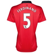 Manchester United Home Shirt 2013/14 - Womens with Ferdinand 5 printing