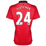 Manchester United Home Shirt 2013/14 - Womens with Fletcher 24 printing