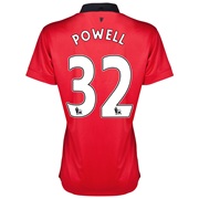 Manchester United Home Shirt 2013/14 - Womens with Powell 32 printing
