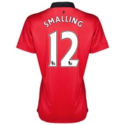 Manchester United Home Shirt 2013/14 - Womens with Smalling 12 printing