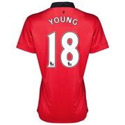 Manchester United Home Shirt 2013/14 - Womens with Young 18 printing
