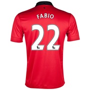 Manchester United Home Shirt 2013/14 with Fabio 22 printing