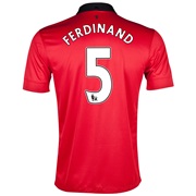 Manchester United Home Shirt 2013/14 with Ferdinand 5 printing