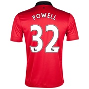 Manchester United Home Shirt 2013/14 with Powell 32 printing