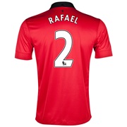 Manchester United Home Shirt 2013/14 with Rafael 2 printing
