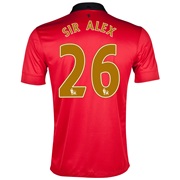 Manchester United Home Shirt 2013/14 with Sir Alex 26 printing