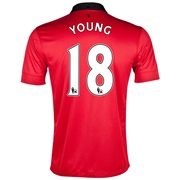 Manchester United Home Shirt 2013/14 with Young 18 printing