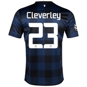 Manchester United UEFA Champions League Away Shirt 2013/14 - Kids with Cleverley 23 printing