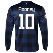 Manchester United UEFA Champions League Away Shirt 2013/14 - Long Sleeved - Kids with Rooney 10 printing
