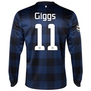 Manchester United UEFA Champions League Away Shirt 2013/14 - Long Sleeved with Giggs 11 printing