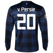 Manchester United UEFA Champions League Away Shirt 2013/14 - Long Sleeved with v.Persie 20 printing