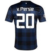 Manchester United UEFA Champions League Away Shirt 2013/14 with v.Persie 20 printing