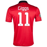 Manchester United UEFA Champions League Home Shirt 2013/14 - Kids with Giggs 11 printing