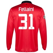 Manchester United UEFA Champions League Home Shirt 2013/14 - Long Sleeved - Kids with Fellaini 31 printing