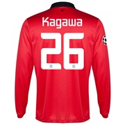 Manchester United UEFA Champions League Home Shirt 2013/14 - Long Sleeved - Kids with Kagawa 26 printing