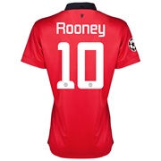 Manchester United UEFA Champions League Home Shirt 2013/14 - Womens with Rooney 10 printing