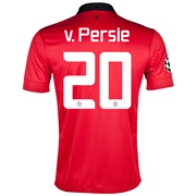 Manchester United UEFA Champions League Home Shirt 2013/14 with v.Persie 20 printing