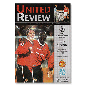 Man Utd vs Olympic Marseille - C/L Group D Match at Old Trafford - 29th Sep 1999