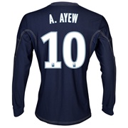 Olympique De Marseille Away Shirt LS 2013/14 - Mens Lt Blue with A.Ayew 10 printing