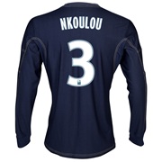 Olympique De Marseille Away Shirt LS 2013/14 - Mens Lt Blue with Nkoulou 3 printing