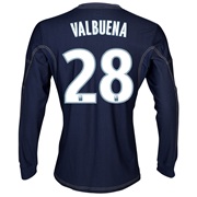 Olympique De Marseille Away Shirt LS 2013/14 - Mens Lt Blue with Valbuena 28 printing