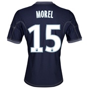 Olympique De Marseille Away Shirt SS 2013/14 - Mens Lt Blue with Morel 15 printing