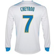 Olympique De Marseille Home Shirt LS 2013/14 - Mens White with Cheyrou 7 printing