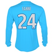Olympique De Marseille Third Shirt LS 2013/14 - Mens Blue with Fanni 24 printing
