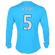 Olympique De Marseille Third Shirt LS 2013/14 - Mens Blue with N'Diaye 5 printing