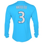Olympique De Marseille Third Shirt LS 2013/14 - Mens Blue with Nkoulou 3 printing