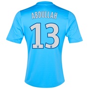 Olympique De Marseille Third Shirt SS 2013/14 - Mens Blue with Abdullah 13 printing