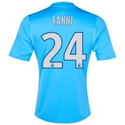 Olympique De Marseille Third Shirt SS 2013/14 - Mens Blue with Fanni 24 printing