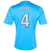 Olympique De Marseille Third Shirt SS 2013/14 - Mens Blue with Mendes 4 printing
