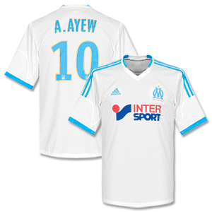 Olympique Marseille Home Shirt 2013 2014 + A. Ayew 10