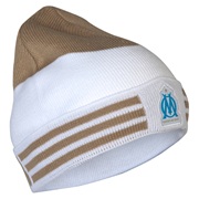 Olympique de Marseille 3 Stripe Woolie Hat - Mens White