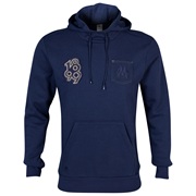 Olympique de Marseille Authentic Hooded Sweatshirt - Mens Lt Blue