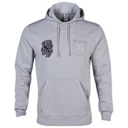 Olympique de Marseille Authentic Hooded Sweatshirt - Mens Silver