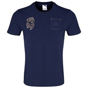 Olympique de Marseille Authentic T-Shirt - Mens Lt Blue