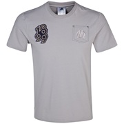 Olympique de Marseille Authentic T-Shirt - Mens Silver