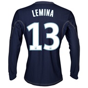 Olympique de Marseille Away Shirt LS 2013/14 - Mens Lt Blue with Lemina 13 printing