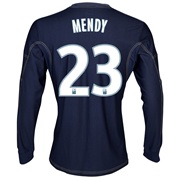 Olympique de Marseille Away Shirt LS 2013/14 - Mens Lt Blue with Mendy 23 printing