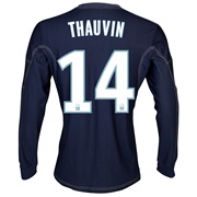 Olympique de Marseille Away Shirt LS 2013/14 - Mens Lt Blue with Thauvin 14 printing