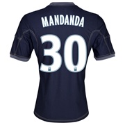 Olympique de Marseille Away Shirt SS 2013/14 - Mens Lt Blue with Mandanda GK 30 printing