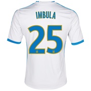 Olympique de Marseille Home Shirt SS 2013/14 - Kids White with Imbula 25 printing