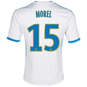 Olympique de Marseille Home Shirt SS 2013/14 - Kids White with Morel 15 printing