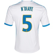 Olympique de Marseille Home Shirt SS 2013/14 - Kids White with N'Diaye 5 printing