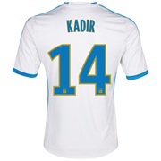 Olympique de Marseille Home Shirt SS 2013/14 - Mens White with Kadir 14 printing