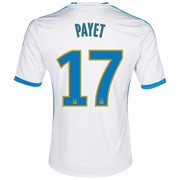 Olympique de Marseille Home Shirt SS 2013/14 - Mens White with Payet 17 printing