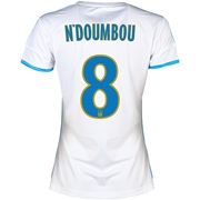 Olympique de Marseille Home Shirt SS 2013/14 - Womens White with N’Doumbou 8 printing
