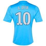 Olympique de Marseille Third Shirt 2013/14 - Kids Blue with A.Ayew 10 printing
